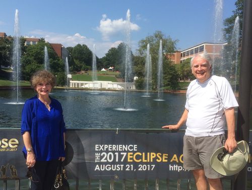 Martis with wife watching 2017 solar eclipse
