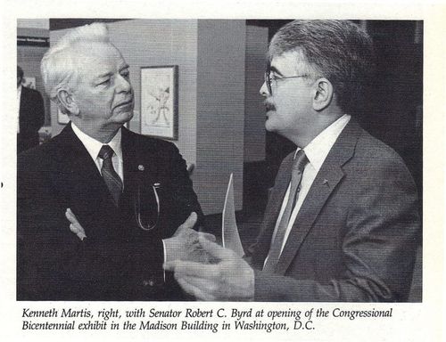 Senator Byrd discussing Tides of Party Politics with Martis