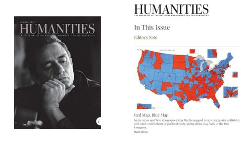 Humanities Magazine Red Map Blue Map Feature Article Summer 2023